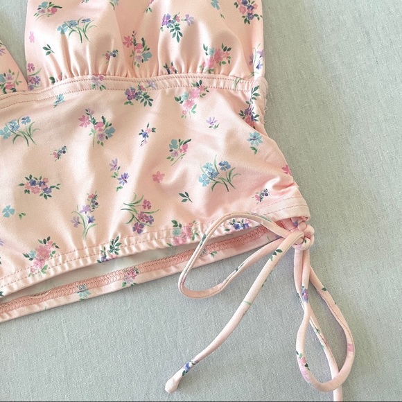 Nwot Princess Polly  Penelope Pink Floral Halter Top - Picture 4 of 10